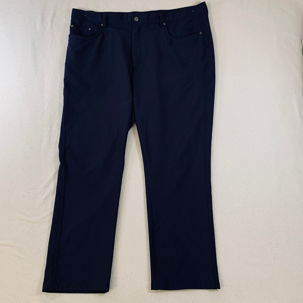 Greg Norman Men's Golf Pants 38x29 Navy Performance Athletic Casual Lightweight